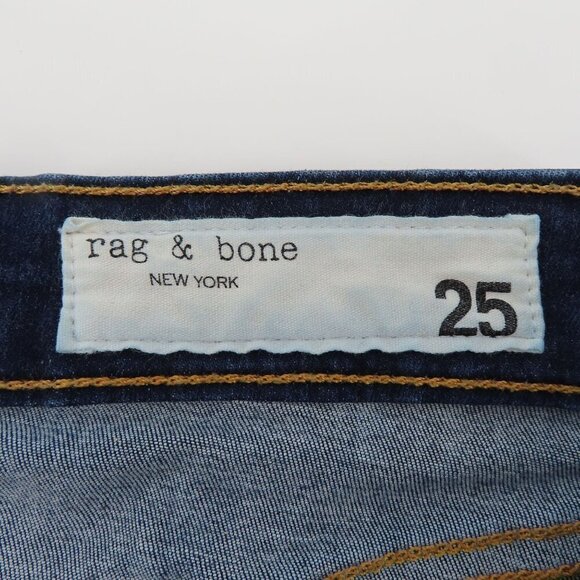 Rag & Bone Womens 25 Cate Mid Rise Ankle Skinny Dark Wash Blue Denim Jeans Pants - Picture 5 of 10